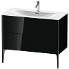 Тумба под раковину Duravit XVIU XV43030B240 напольная 101 см черный глянцевый