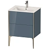 Тумба под раковину Duravit XVIU XV44810B147 напольная 61 см Каменно-синий глянцевый