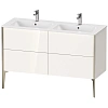 Тумба под раковину Duravit XVIU XV44850B122 напольная 128 см белая глянцевый