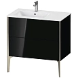 Тумба под раковину Duravit XVIU XV44860B140 напольная 80 см черный глянцевый Тумба под раковину Duravit XVIU XV44860B140 напольная 80 см черный глянцевый