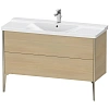 Тумба под раковину Duravit XVIU XV44930B171 напольная 120 см Средиземноморский дуб