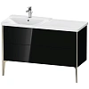 Тумба под раковину Duravit XVIU XV44960B140 напольная 120 см черный глянцевый