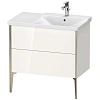 Тумба под раковину Duravit XVIU XV44970B122 напольная 80 см белая глянцевый