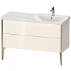Тумба под раковину Duravit XVIU XV44990B122 напольная 120 см белая глянцевый