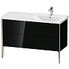 Тумба под раковину Duravit XVIU XV44990B140 напольная 120 см черный глянцевый Тумба под раковину Duravit XVIU XV44990B140 напольная 120 см черный глянцевый