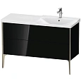 Тумба под раковину Duravit XVIU XV44990B140 напольная 120 см черный глянцевый Тумба под раковину Duravit XVIU XV44990B140 напольная 120 см черный глянцевый