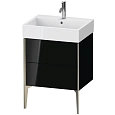 Тумба под раковину Duravit XVIU XV45340B140 напольная 58 см черный глянцевый Тумба под раковину Duravit XVIU XV45340B140 напольная 58 см черный глянцевый