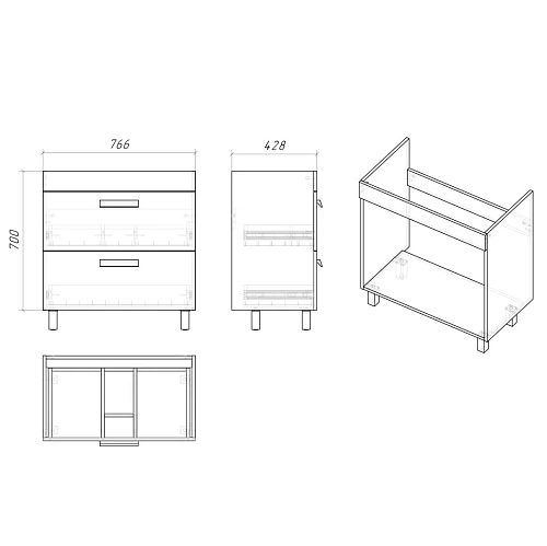 Тумба под раковину GROSSMAN НЕО-80 см белая (ум.Фостер-80) напольная 108019-1K Тумба под раковину GROSSMAN НЕО-80 см белая (ум.Фостер-80) напольная 108019-1K