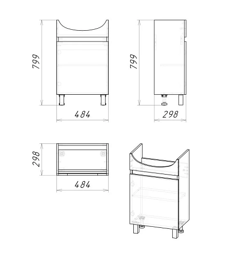 Тумба под раковину GROSSMAN ПОЛО-50 см дуб сонома/белая (ум.Уют-50/Рива-50) напольная 105004 Тумба под раковину GROSSMAN ПОЛО-50 см дуб сонома/белая (ум.Уют-50/Рива-50) напольная 105004