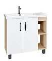 Тумба под раковину GROSSMAN ФЛАЙ-80 см дуб сонома/белая (ум.Фостер-80 Пр) напольная 108001 Тумба под раковину GROSSMAN ФЛАЙ-80 см дуб сонома/белая (ум.Фостер-80 Пр) напольная 108001