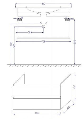 Тумба под раковину Jacob Delafon Madeleine EB2053-J51, белый матовый 79,8 см Тумба под раковину Jacob Delafon Madeleine EB2053-J51, белый матовый 79,8 см