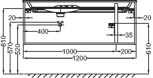 Тумба под раковину Jacob Delafon Nouvelle Vague EB3036-E73 фактурный дуб 120 см Тумба под раковину Jacob Delafon Nouvelle Vague EB3036-E73 фактурный дуб 120 см