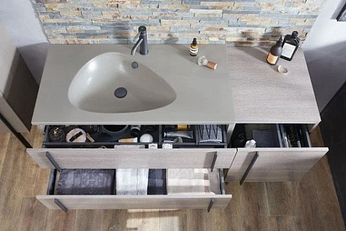 Тумба под раковину Jacob Delafon Nouvelle Vague EB3037RU-E73 фактурный дуб 145см Тумба под раковину Jacob Delafon Nouvelle Vague EB3037RU-E73 фактурный дуб 145см