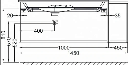 Тумба под раковину Jacob Delafon Nouvelle Vague EB3037RU-E73 фактурный дуб 145см Тумба под раковину Jacob Delafon Nouvelle Vague EB3037RU-E73 фактурный дуб 145см
