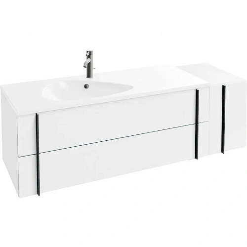 Тумба под раковину Jacob Delafon Nouvelle Vague EB3037RU-G1C белый Блестящий Лак 145см Тумба под раковину Jacob Delafon Nouvelle Vague EB3037RU-G1C белый Блестящий Лак 145см