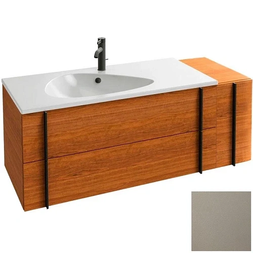 Тумба под раковину Jacob Delafon Nouvelle Vague EB3038-NR2 коричневая кожа 145см Тумба под раковину Jacob Delafon Nouvelle Vague EB3038-NR2 коричневая кожа 145см