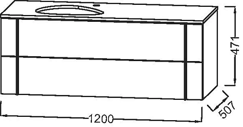 Тумба под раковину Jacob Delafon Nouvelle Vague EB3041-E73 фактурный дуб 120 см Тумба под раковину Jacob Delafon Nouvelle Vague EB3041-E73 фактурный дуб 120 см