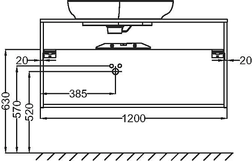 Тумба под раковину Jacob Delafon Nouvelle Vague EB3041-E73 фактурный дуб 120 см Тумба под раковину Jacob Delafon Nouvelle Vague EB3041-E73 фактурный дуб 120 см