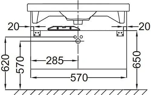 Тумба под раковину Jacob Delafon Odeon EB878-E10 Квебекский Дуб 57 см Тумба под раковину Jacob Delafon Odeon EB878-E10 Квебекский Дуб 57 см