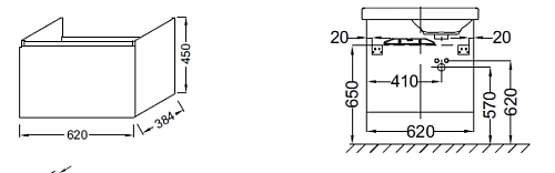 Тумба под раковину Jacob Delafon Odeon EB886-E10 Квебекский Дуб 60 см Тумба под раковину Jacob Delafon Odeon EB886-E10 Квебекский Дуб 60 см