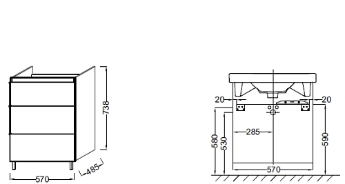 Тумба под раковину Jacob Delafon Odeon EB990-E10 Квебекский Дуб 60 см Тумба под раковину Jacob Delafon Odeon EB990-E10 Квебекский Дуб 60 см