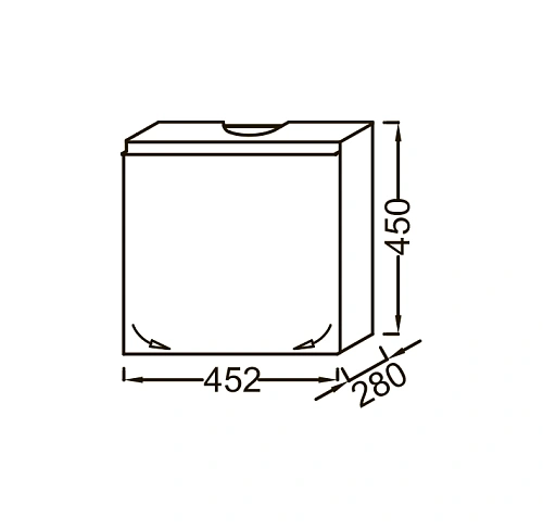 Тумба под раковину Jacob Delafon Odeon EB999G-D-E71 серый дуб 45 см Тумба под раковину Jacob Delafon Odeon EB999G-D-E71 серый дуб 45 см