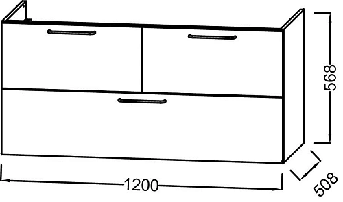 Тумба под раковину Jacob Delafon Odeon Rive Gauche 120 см EB2545-R6-M68 Тумба под раковину Jacob Delafon Odeon Rive Gauche 120 см EB2545-R6-M68