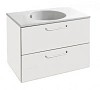 Тумба под раковину Jacob Delafon Odeon Rive Gauche 60 EB2520-R9-N18 белая с черными ручками