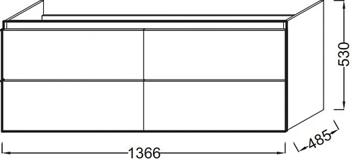 Тумба под раковину Jacob Delafon Odeon Up 137 см EB997-E10 Тумба под раковину Jacob Delafon Odeon Up 137 см EB997-E10