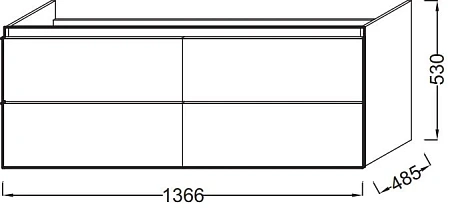 Тумба под раковину Jacob Delafon Odeon Up 137 см EB997-G1C Тумба под раковину Jacob Delafon Odeon Up 137 см EB997-G1C