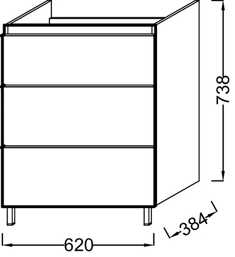 Тумба под раковину Jacob Delafon Odeon Up 62 см EB991G-E19 Тумба под раковину Jacob Delafon Odeon Up 62 см EB991G-E19