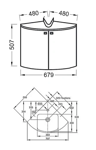 Тумба под раковину Jacob Delafon Odeon Up EB864-442 68 см Тумба под раковину Jacob Delafon Odeon Up EB864-442 68 см