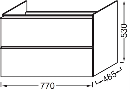 Тумба под раковину Jacob Delafon Odeon Up EB895-F90 смешанное дерево 77 см Тумба под раковину Jacob Delafon Odeon Up EB895-F90 смешанное дерево 77 см