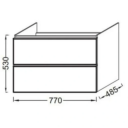 Тумба под раковину Jacob Delafon Odeon Up EB895-N18, белый ламинат 77 см Тумба под раковину Jacob Delafon Odeon Up EB895-N18, белый ламинат 77 см
