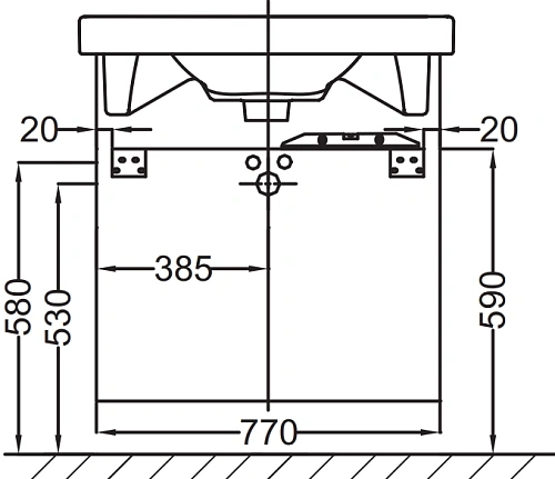 Тумба под раковину Jacob Delafon Odeon Up EB993-N26 серый бетон 77 см Тумба под раковину Jacob Delafon Odeon Up EB993-N26 серый бетон 77 см
