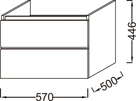 Тумба под раковину Jacob Delafon Pacific EB504-E10 50 см Тумба под раковину Jacob Delafon Pacific EB504-E10 50 см