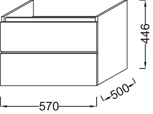 Тумба под раковину Jacob Delafon Pacific EB504-M15 пепельно-серый 57 см Тумба под раковину Jacob Delafon Pacific EB504-M15 пепельно-серый 57 см