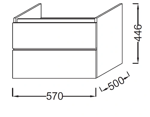 Тумба под раковину Jacob Delafon Pacific EB511-M15 пепельно-серый 57 см Тумба под раковину Jacob Delafon Pacific EB511-M15 пепельно-серый 57 см
