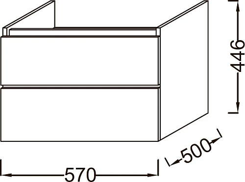 Тумба под раковину Jacob Delafon Pacific EB511-N18 белый 57 см Тумба под раковину Jacob Delafon Pacific EB511-N18 белый 57 см