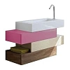 Тумба под раковину Jacob Delafon Pacific EB782-R3 малиновы лак 110 см