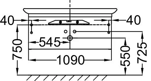 Тумба под раковину Jacob Delafon Presqu'ile 109 см EB1101-N21 Тумба под раковину Jacob Delafon Presqu'ile 109 см EB1101-N21