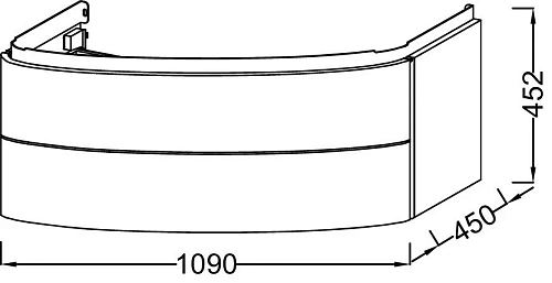 Тумба под раковину Jacob Delafon Presqu'ile 109 см EB1105-G1C Тумба под раковину Jacob Delafon Presqu'ile 109 см EB1105-G1C