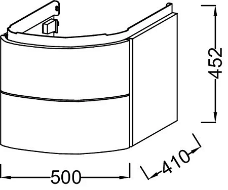 Тумба под раковину Jacob Delafon Presqu'ile 50 см EB1102-G1C Тумба под раковину Jacob Delafon Presqu'ile 50 см EB1102-G1C