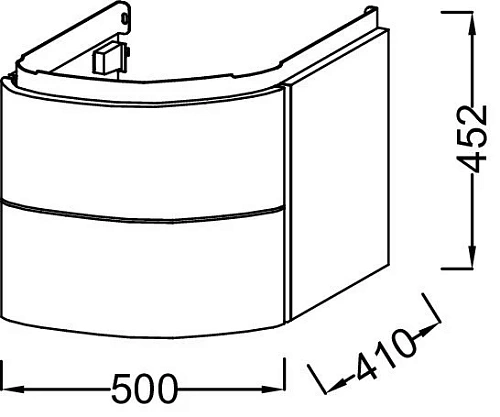 Тумба под раковину Jacob Delafon Presqu'ile 50 см EB1102-N21 Тумба под раковину Jacob Delafon Presqu'ile 50 см EB1102-N21