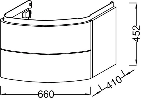 Тумба под раковину Jacob Delafon Presqu'ile 66 см EB1103-G1C Тумба под раковину Jacob Delafon Presqu'ile 66 см EB1103-G1C