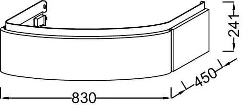 Тумба под раковину Jacob Delafon Presqu'ile 83 см EB1100-M47 Тумба под раковину Jacob Delafon Presqu'ile 83 см EB1100-M47