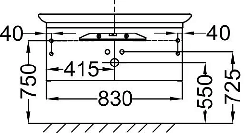 Тумба под раковину Jacob Delafon Presqu'ile 83 см EB1100-M47 Тумба под раковину Jacob Delafon Presqu'ile 83 см EB1100-M47