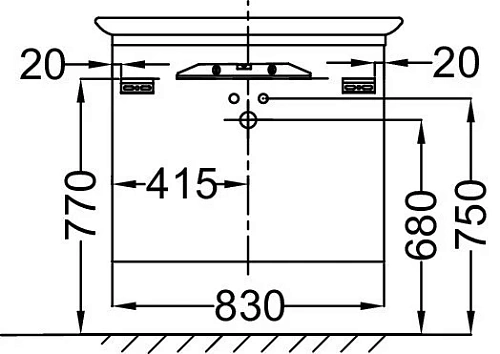 Тумба под раковину Jacob Delafon Presqu'ile 83 см EB1104-G1C Тумба под раковину Jacob Delafon Presqu'ile 83 см EB1104-G1C