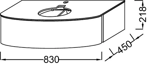 Тумба под раковину Jacob Delafon Presqu'ile 83 см EB1106-M47 Тумба под раковину Jacob Delafon Presqu'ile 83 см EB1106-M47