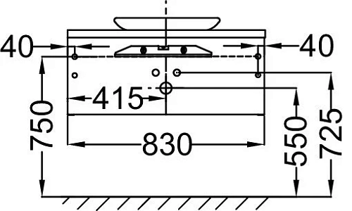 Тумба под раковину Jacob Delafon Presqu'ile 83 см EB1106-N21 Тумба под раковину Jacob Delafon Presqu'ile 83 см EB1106-N21